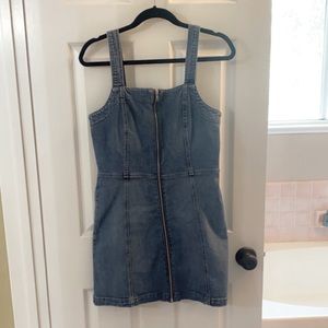 Zip up denim reformation dress